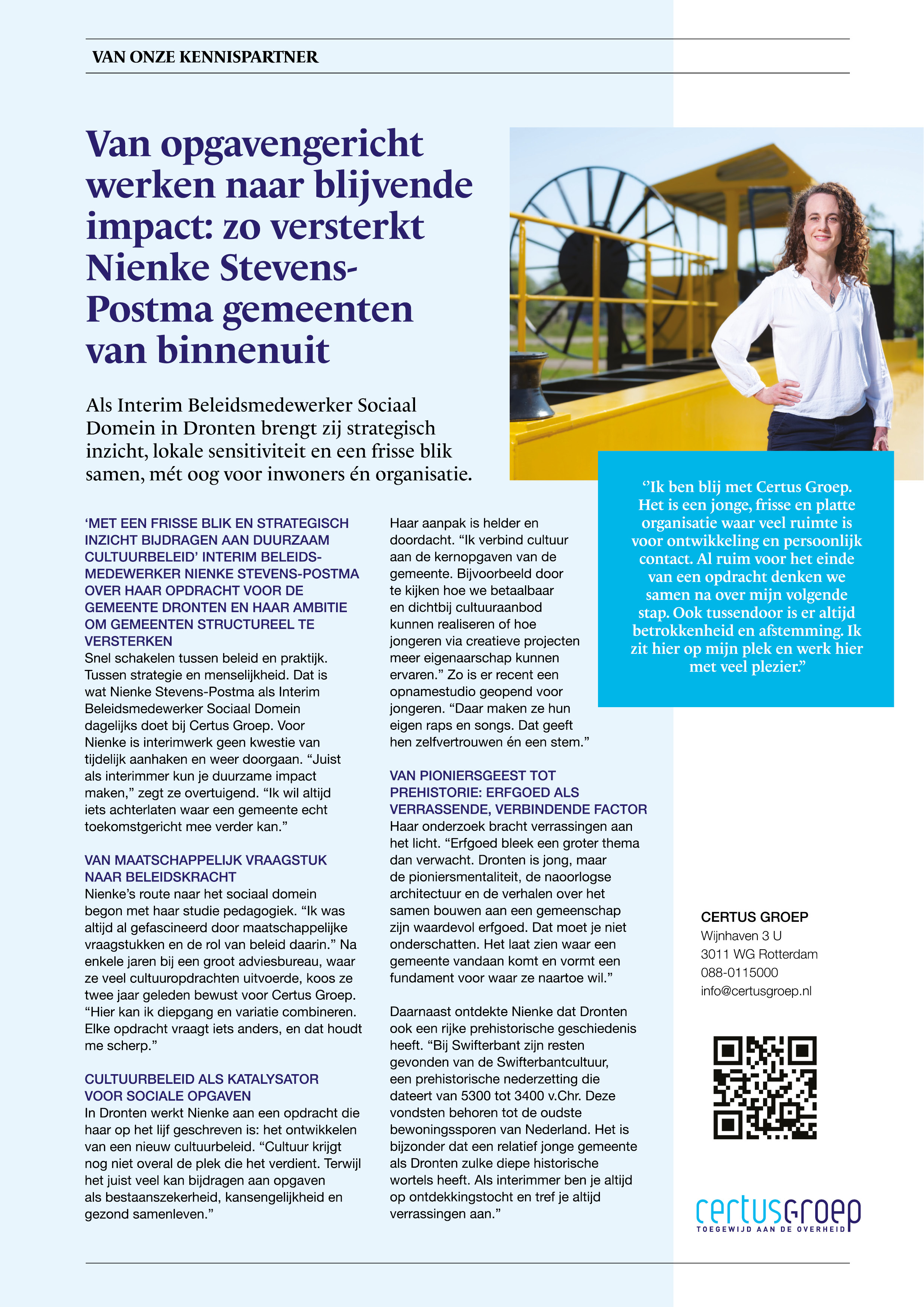 Nienke Stevens-Postma in Binnenlands Bestuur